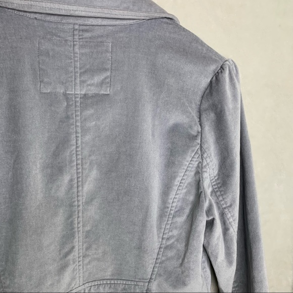 White House Black Market Velvet Silver Grey Blazer 10 - Picture 5 of 8